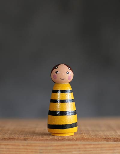 Bee Girl Peg Doll
