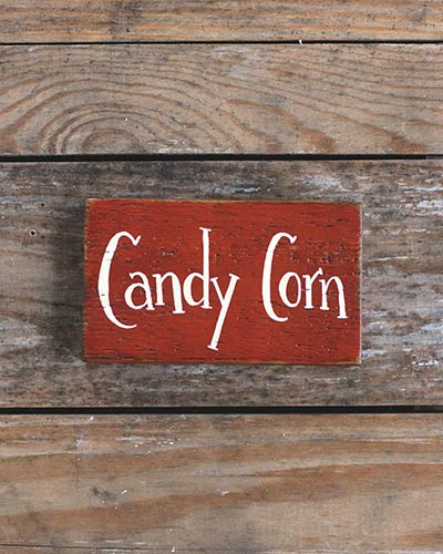 Candy Corn Wood Sign