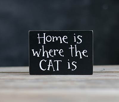 Home is Where the Cat (or Dog) Is Shelf Sitter Sign