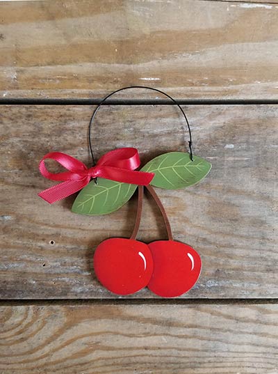 Cherries Personalized Ornament
