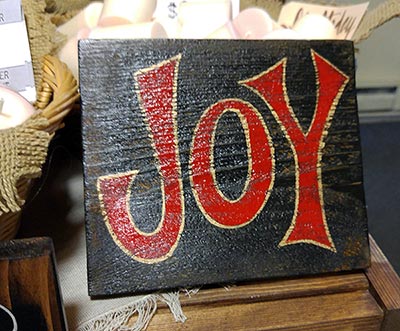 Joy Rustic Wood Sign