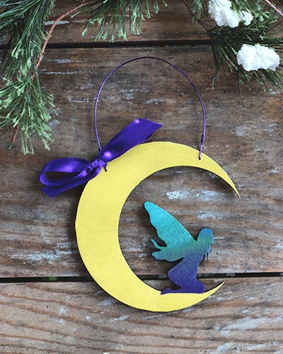 Fairy in Moon Personalized Ornament