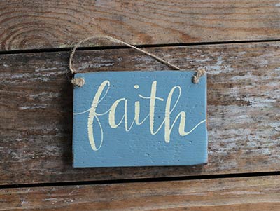 Faith Small Hand Lettered Sign (Custom color)