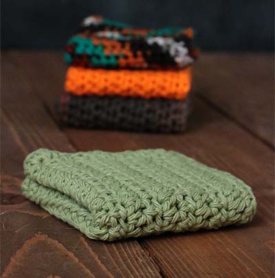 Sage Green Crochet Dish Cloth