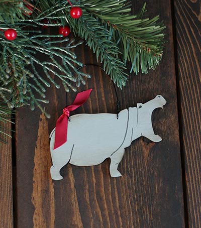 Hippo Ornament (Free personalization!)