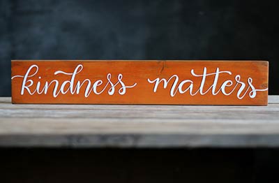 Kindness Matters Distressed Wood Sign