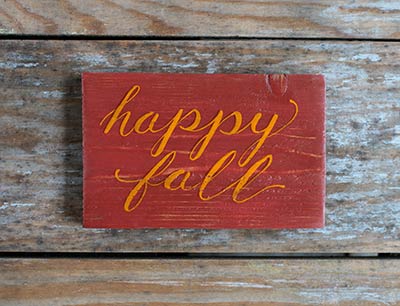 Happy Fall Wooden Sign
