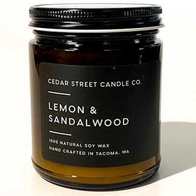 Lemon & Sandalwood Soy Jar Candle