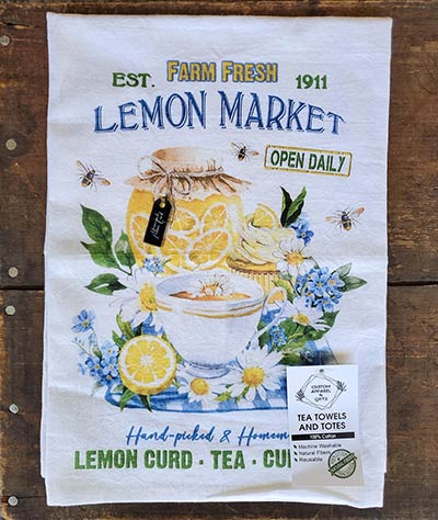 Farm Fresh Lemon Market Tea Flour Sack Towel