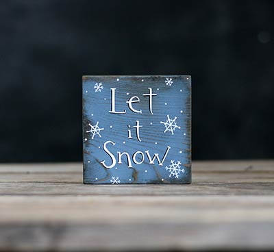 Let it Snow Sign with Snowflakes