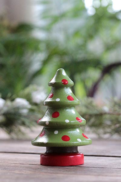 Christmas Tree Figurine - Lime Green