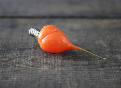 Orange Colored Silicone Light Bulb (Unscented)