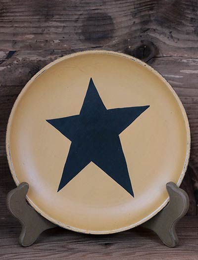 Primitive Star Hand Painted Plate