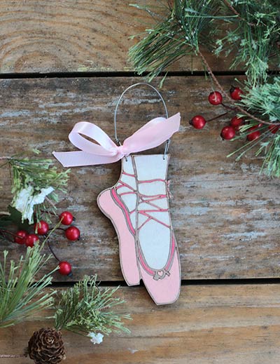 Ballet Slippers Ornament (Personalized)