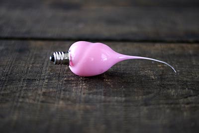 Pink Colored Silicone Light Bulb (Unscented)