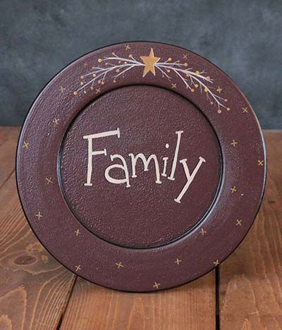 Family Plate with Star and Berry Sprigs
