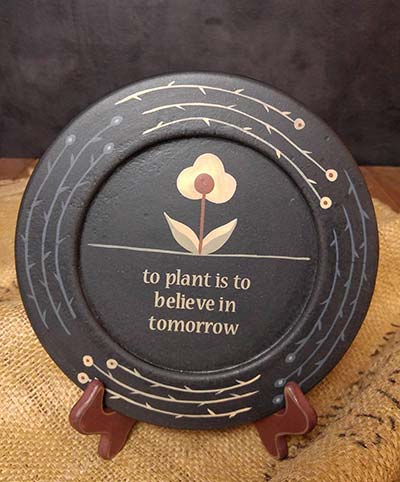Wildflower Inspirational Plate - Believe in Tomorrow