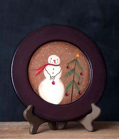 Decorating For Christmas Snowman Plate