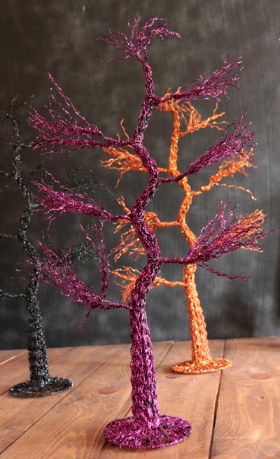Glitter Halloween Tree - Purple