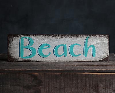 Rustic Beach Wood Sign
