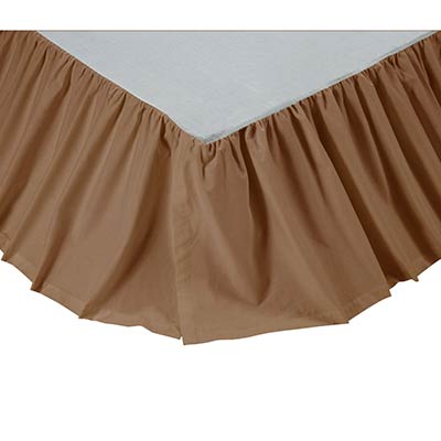 Solid Tan Bed Skirt