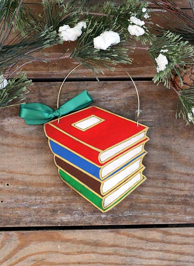 Stack of Books Ornament (Personalized)