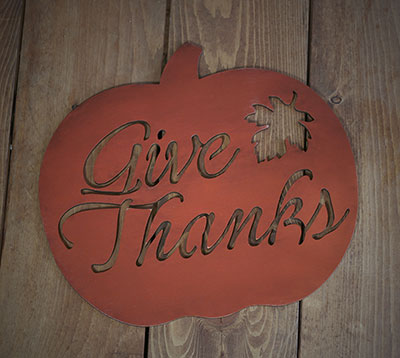 Give Thanks Pumpkin Wall Decor