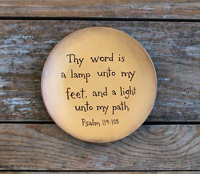 Thy Word Is A Lamp Unto My Feet Plate (Custom options available)