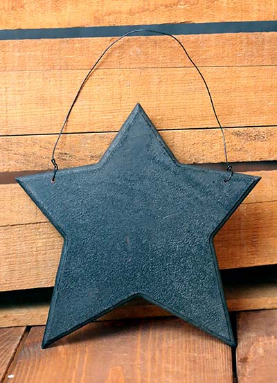 Wood Star Ornament - Black