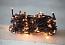 Teeny String Lights on Brown Cord - 100 count