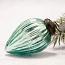 Mint Ribbed Glass 3 inch Pinecone Ornament