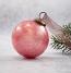 Peach Crackled Glass 3 inch Ball Ornament