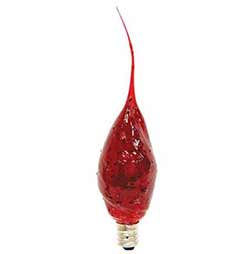 Ruby Red Flickering Silicone Light Bulb - Smaller