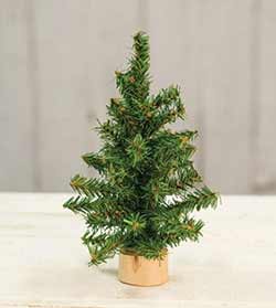 Tabletop Christmas Tree in Wood Slice - 8 inch