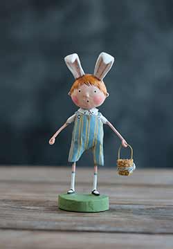 Easter Bunny Kid w Basket Brewster Williams 11002 Lori Mitchell™ 