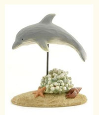 Dolphin with Coral & Shells