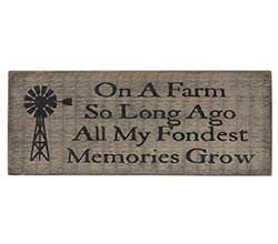 On A Farm Wood Sign