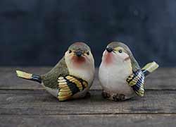 Finch Bird Figurine - Large