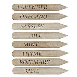 Rustic Wood Herb Markers (Set of 8)