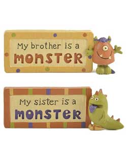 Monster Sibling Plaque