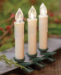 Remote Clip Battery Taper Candles (Set of 10) - Ivory