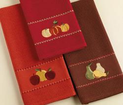 Design Imports (DII) Pears Embroidered Dishtowel
