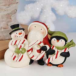 Joy with Snowman, Santa, & Penguin