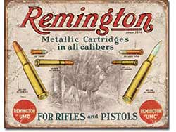 Remington Rifles & Pistols Tin Sign