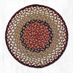 Custom Order Multi Color Patterned Round Braided Wool Chair Pads