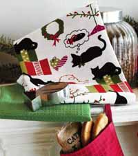 Cat Dishtowel Set with Cookie Cutter