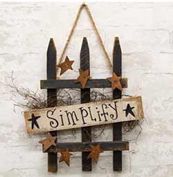 Simplify Picket Fence Sign