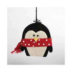 Perky Penguin Felt Ornament