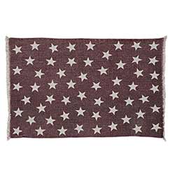 Antique Red Star Rug - 20 x 30 inch