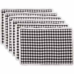 Emmie Black Placemats (Set of 6)